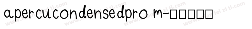 apercucondensedpro m字体转换